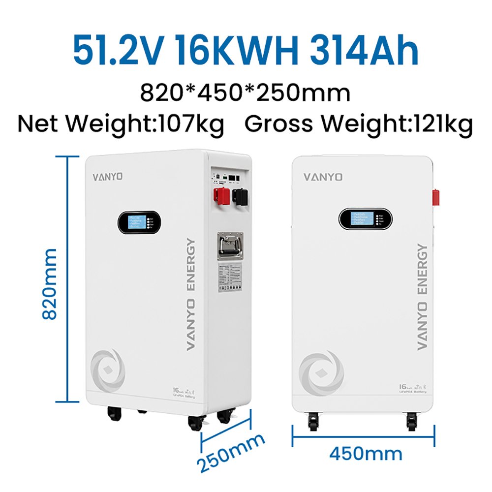 VANYO ENERGY 16kWh 51.2V 314Ah LiFePO₄ Lithium Battery - Image 2