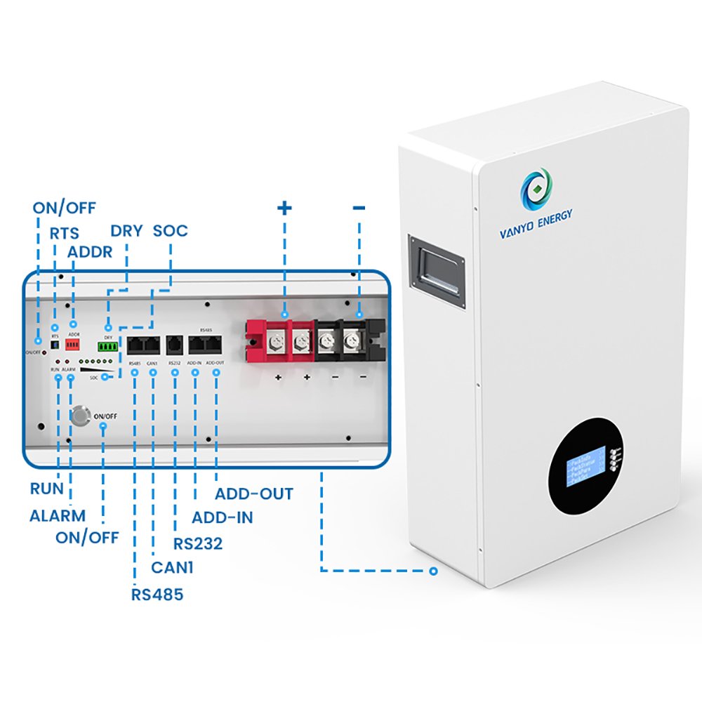 VANYO ENERGY 5kWh 51.2V 100Ah LiFePO₄ Lithium Battery - Image 4