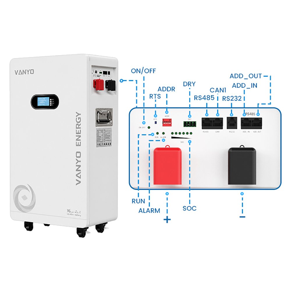 VANYO ENERGY 16kWh 51.2V 314Ah LiFePO₄ Lithium Battery - Image 7