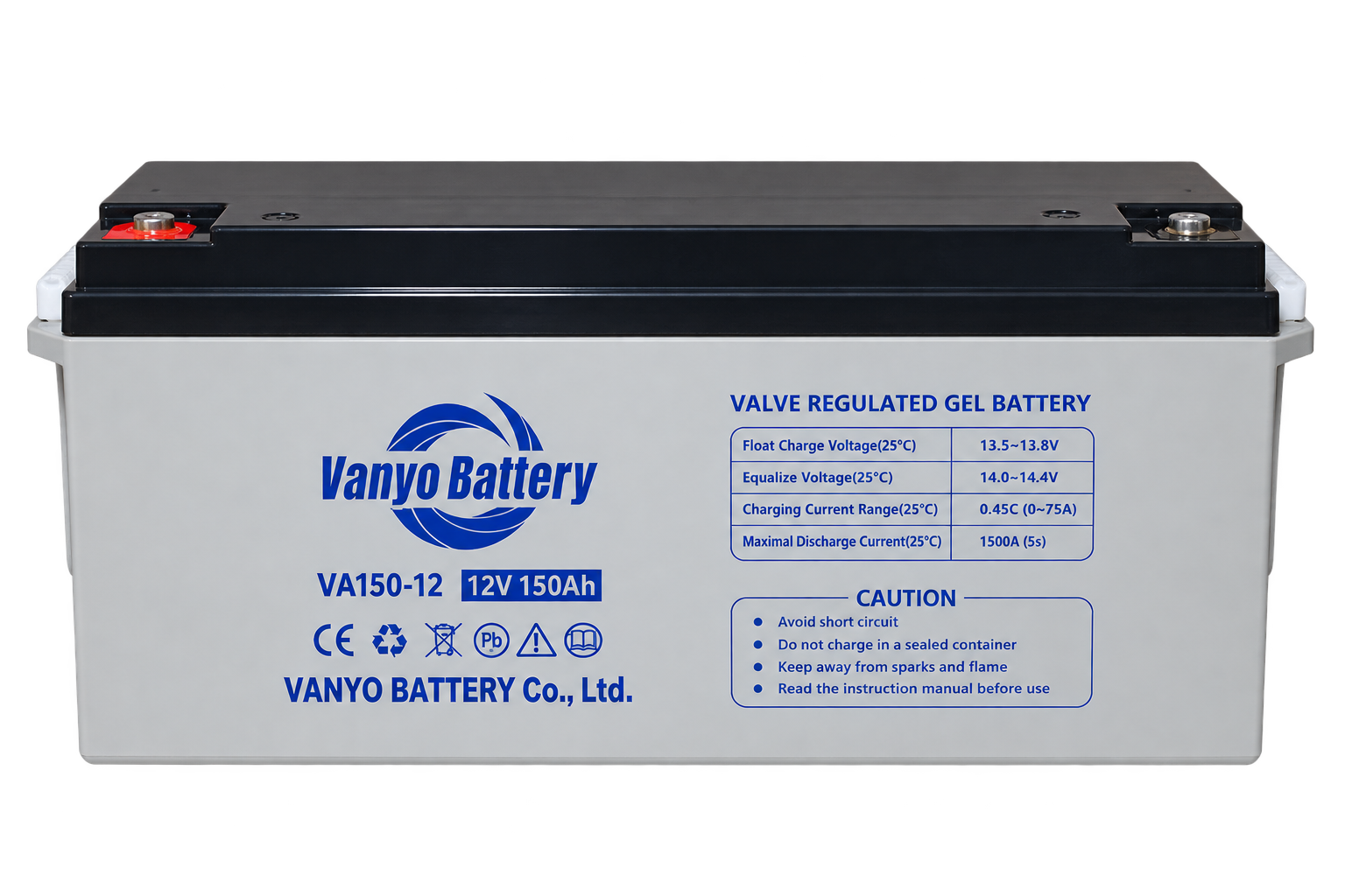 Vanyo VA150-12 12V 150Ah Gel Battery